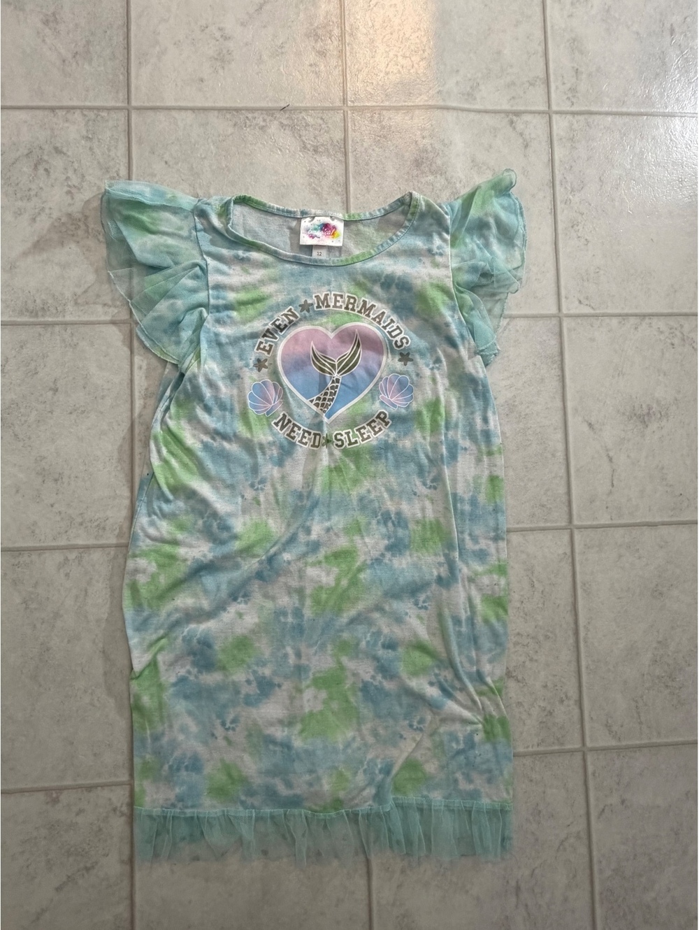 Magical mermaid tie dye girls dress size 12